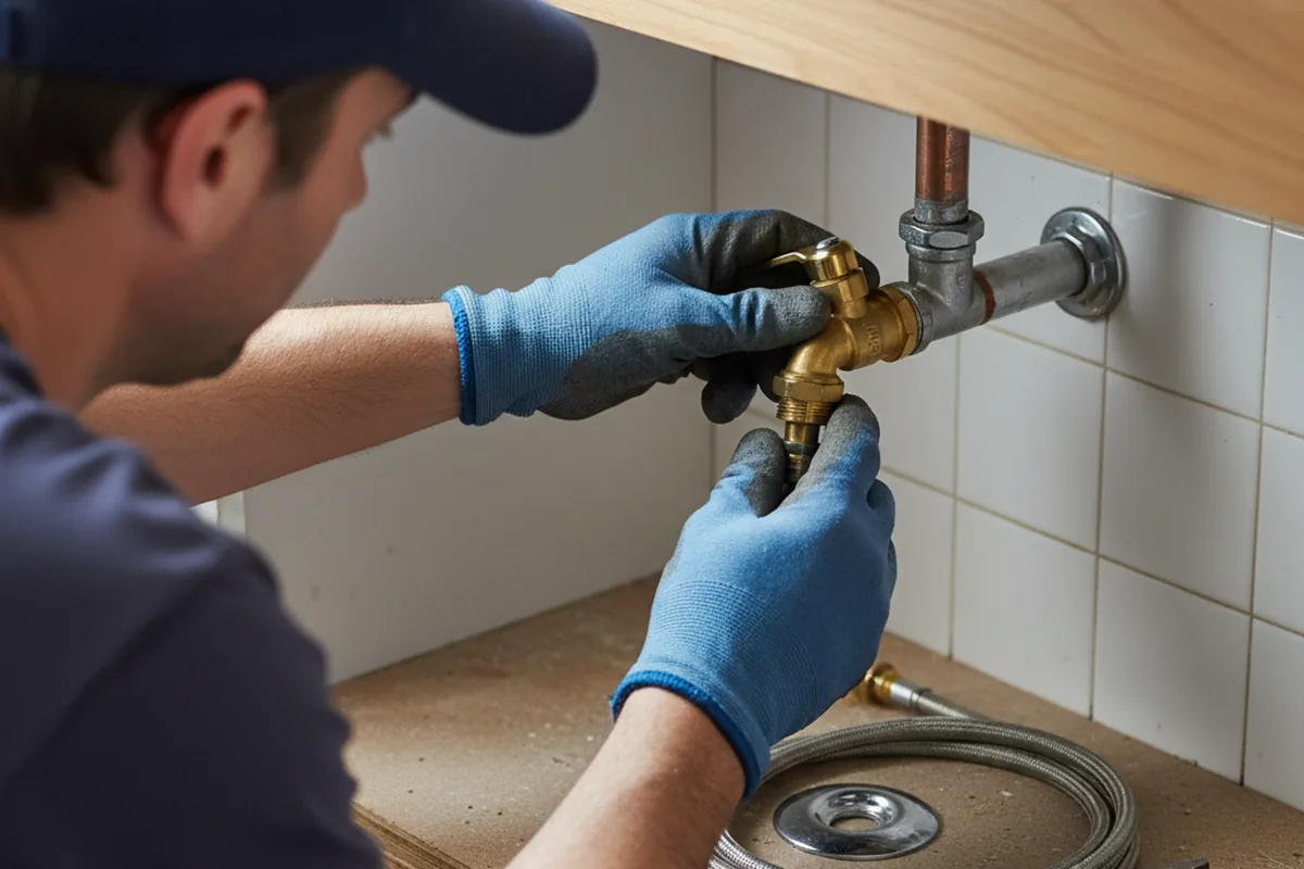 Shutoff valve and fitting work during Emergency Plumbing in Saint Bonifacius